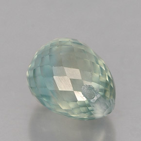 Zircone naturale verde da 1,82 ct, briolette, VS