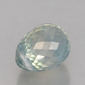 Zircone naturale verde da 1,82 ct, briolette, VS