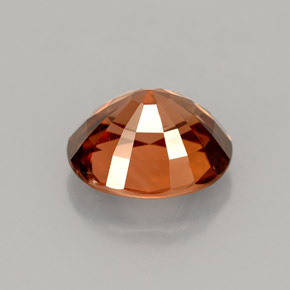 Zircone naturale arancione da 4,07 ct, taglio ovale, VVS