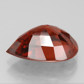 Zircone naturale arancione da 4,14 ct, taglio a pera, VVS