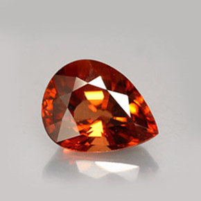 Zircone naturale arancione da 4,79 ct, taglio a pera, VVS-VS