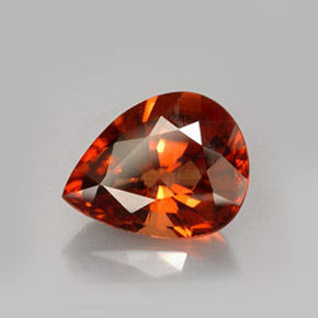 Zircone naturale arancione da 4,79 ct, taglio a pera, VVS-VS