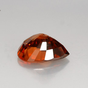 Zircone naturale arancione da 4,79 ct, taglio a pera, VVS-VS
