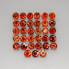 Zircone naturale arancione da  ct, taglio rotondo, VVS-VS