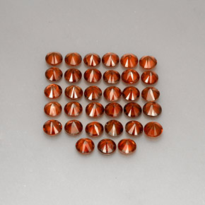 Zircone naturale arancione da  ct, taglio rotondo, VVS-VS