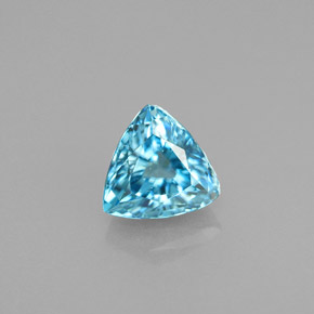 Zircone naturale blu da 1,61 ct, trillion, VVS-VS
