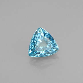 Zircone naturale blu da 1,61 ct, trillion, VVS-VS