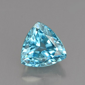 Zircone naturale blu da 1,20 ct, trillion, VVS-VS