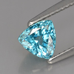 Zircone naturale blu da 1,20 ct, trillion, VVS-VS
