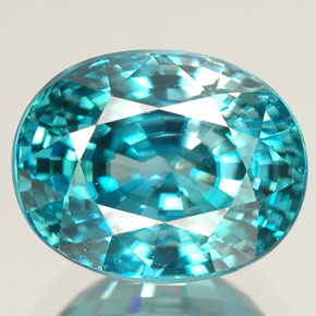 Zircone naturale blu da 5,80 ct, taglio ovale, VVS-VS