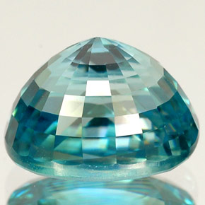 Zircone naturale blu da 5,80 ct, taglio ovale, VVS-VS
