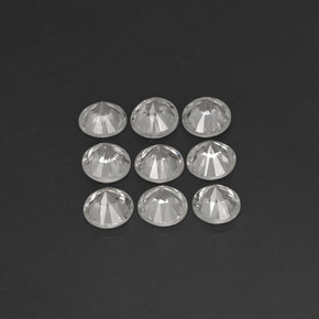 Zircone naturale bianco da  ct, taglio rotondo, VVS