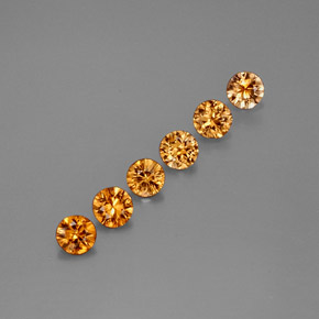 Zircone naturale arancione da  ct, taglio rotondo, VVS-VS