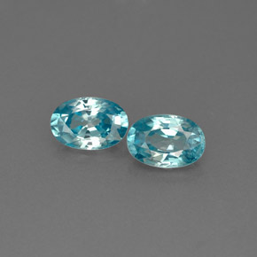Zircone naturale blu da  ct, taglio ovale, VVS