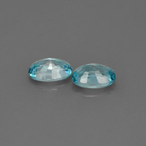Zircone naturale blu da  ct, taglio ovale, VVS