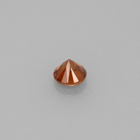 Zircone naturale arancione da 0,45 ct, taglio rotondo, VVS