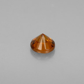 Zircone naturale arancione da 0,60 ct, taglio rotondo, VVS