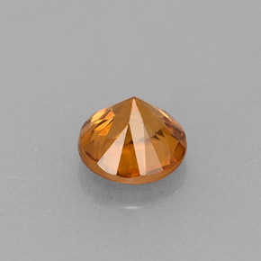 Zircone naturale arancione da 0,57 ct, taglio rotondo, VS