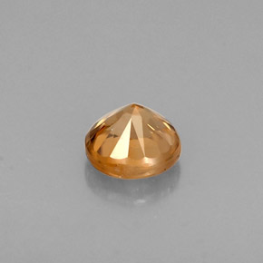 Zircone naturale arancione da 0,63 ct, taglio rotondo, VVS-VS
