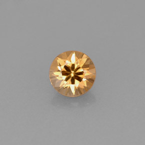 Zircone naturale arancione da 0,61 ct, taglio rotondo, VVS-VS