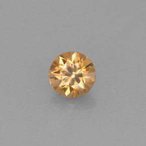 Zircone naturale arancione da 0,61 ct, taglio rotondo, VVS-VS