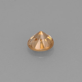 Zircone naturale arancione da 0,61 ct, taglio rotondo, VVS-VS