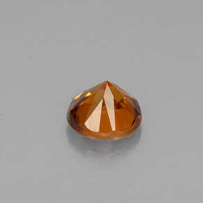 Zircone naturale arancione da 0,60 ct, taglio rotondo, VVS