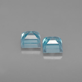 Zircone naturale blu da  ct, quadrato, VS