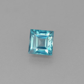 Zircone naturale blu da 1,26 ct, quadrato, VS