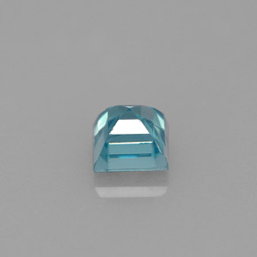 Zircone naturale blu da 1,26 ct, quadrato, VS