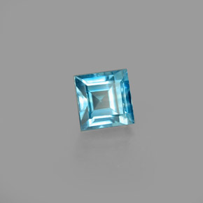 Zircone naturale blu da 1,02 ct, quadrato, VS