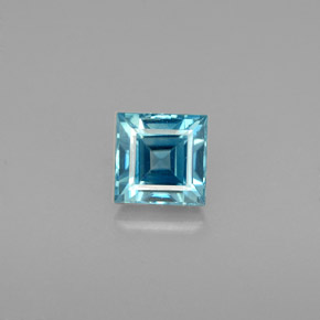 Zircone naturale blu da 1,03 ct, quadrato, VVS-VS