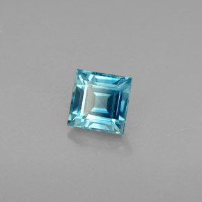 Zircone naturale blu da 1,03 ct, quadrato, VVS-VS