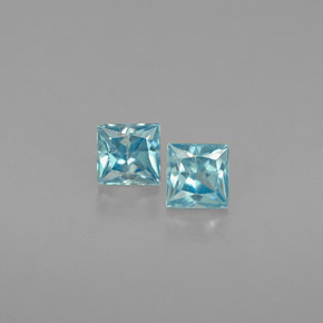 Zircone naturale blu da  ct, quadrato, VS