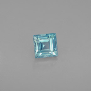 Zircone naturale blu da 0,84 ct, quadrato, VVS-VS