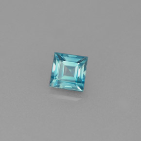 Zircone naturale blu da 0,73 ct, quadrato, VS