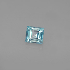 Zircone naturale blu da 0,70 ct, quadrato, VVS-VS