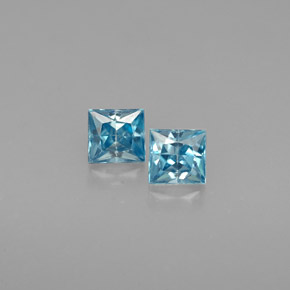 Zircone naturale blu da  ct, quadrato, VVS-VS