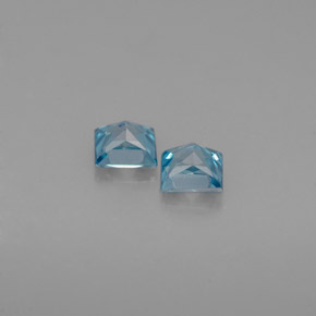 Zircone naturale blu da  ct, quadrato, VVS-VS