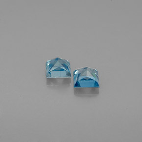 Zircone naturale blu da  ct, quadrato, VVS