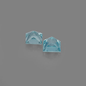 Zircone naturale blu da  ct, quadrato, VS