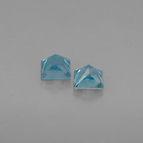 Zircone naturale blu da  ct, quadrato, VS
