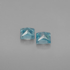 Zircone naturale blu da  ct, quadrato, VS