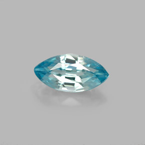 Zircone naturale blu da 1,24 ct, marchesa, VVS