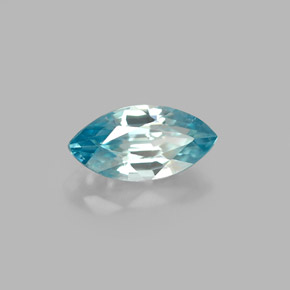 Zircone naturale blu da 1,24 ct, marchesa, VVS