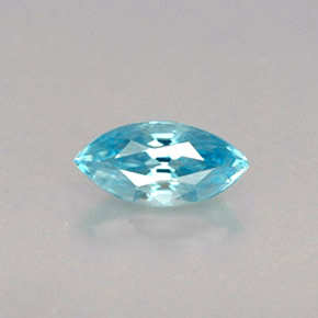 Zircone naturale blu da 0,72 ct, marchesa, VVS