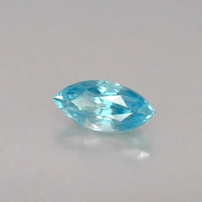 Zircone naturale blu da 0,72 ct, marchesa, VVS