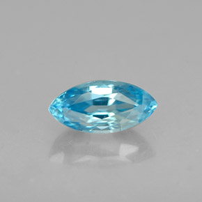 Zircone naturale blu da 0,78 ct, marchesa, VVS