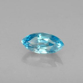 Zircone naturale blu da 0,78 ct, marchesa, VVS