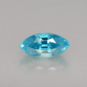 Zircone Blu naturale da 0.70 ct, Taglio marquise, VVS
